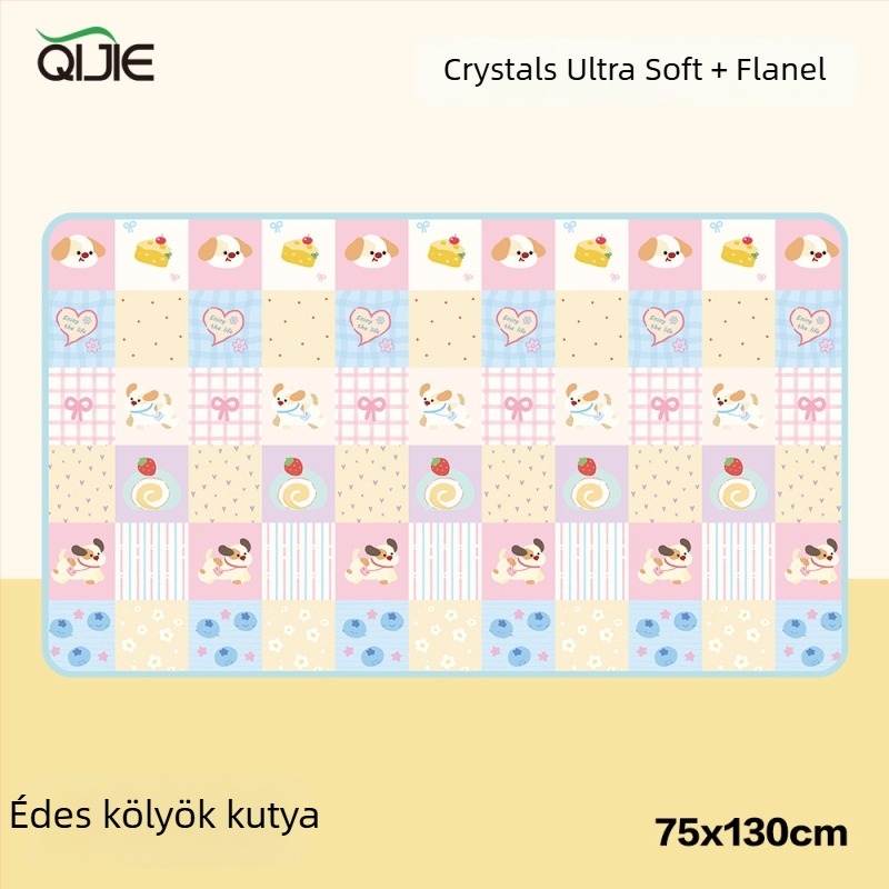 Polár dupla rétegű pléd – Cartoon minta, minden szezonra, testreszabható, 260–600 g