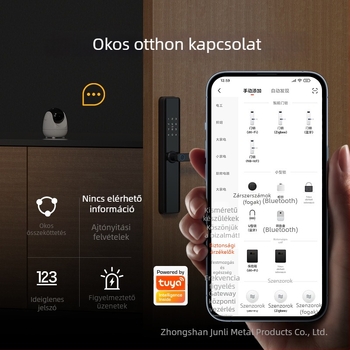 K1 Pro ujjlenyomat-olvasós intelligens zár ajtókhoz - 100 ujjlenyomat kapacitás; beolvasási idő <0,5 s; hamis felismerés 0,001%; távnyitás