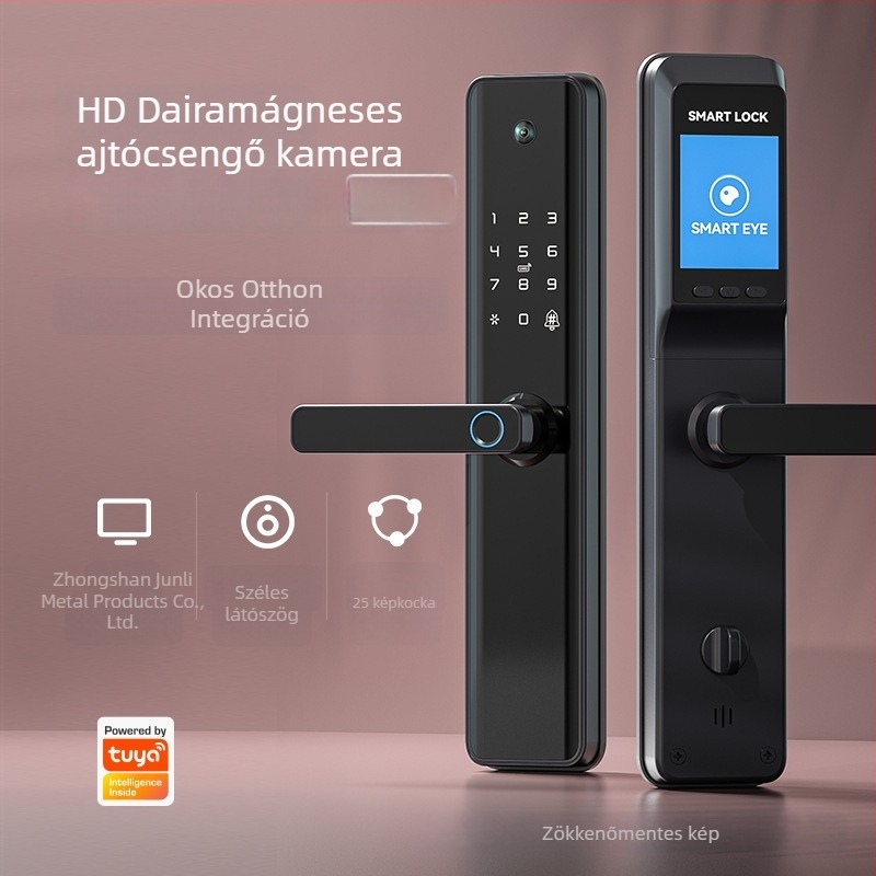 K1 Pro ujjlenyomat-olvasós intelligens zár ajtókhoz - 100 ujjlenyomat kapacitás; beolvasási idő <0,5 s; hamis felismerés 0,001%; távnyitás