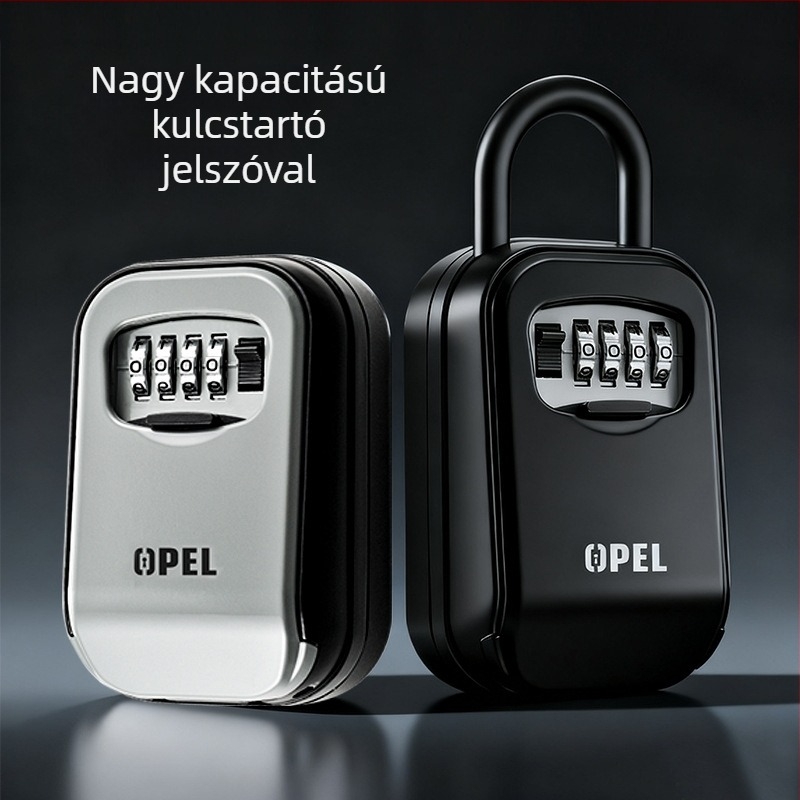 Fali kulcsdoboz jelszózárral, modell 992, anyaga alumínium- és cinkötvözet
