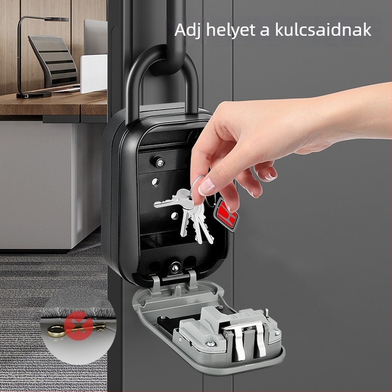Fali kulcsdoboz jelszózárral, modell 992, anyaga alumínium- és cinkötvözet