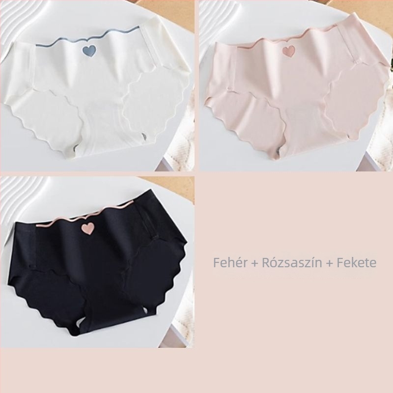 Ice Silk seamless bugyi lányoknak, középmagas derekú, gyorsan száradó és lélegző, kötött poliészter
