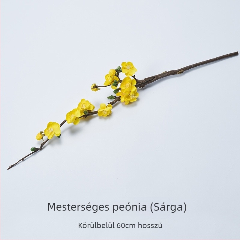 Mesterséges szilva virágok – kínai stílusú fotókellékek ételfotózáshoz, készlet, vintage hátter