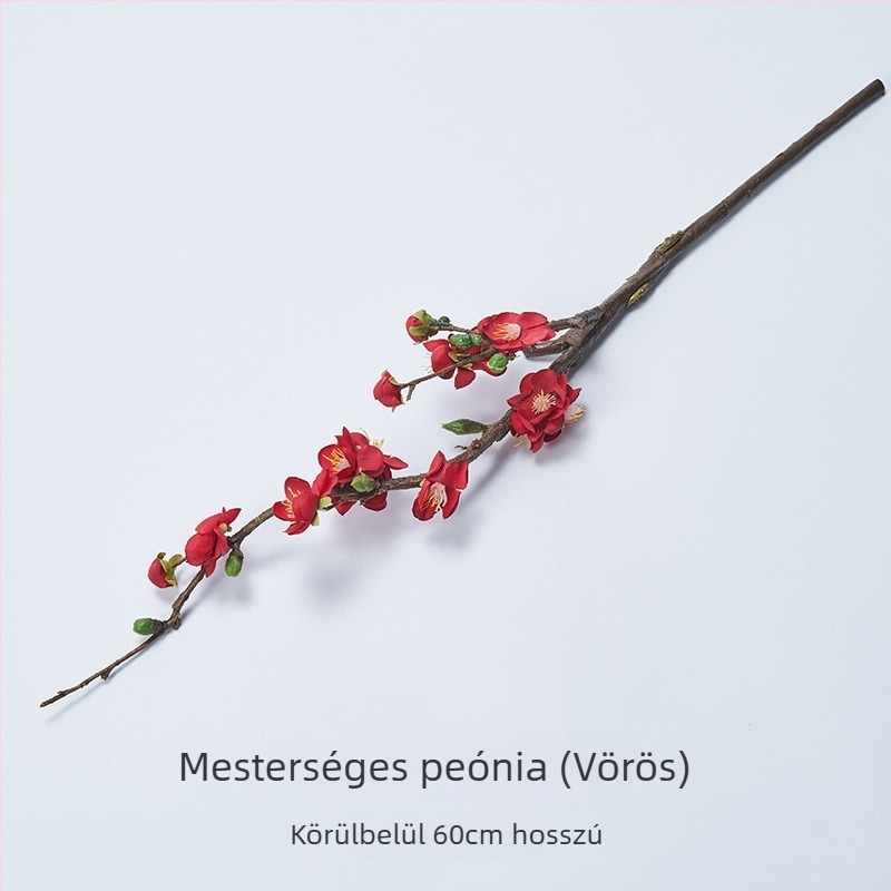 Mesterséges szilva virágok – kínai stílusú fotókellékek ételfotózáshoz, készlet, vintage hátter