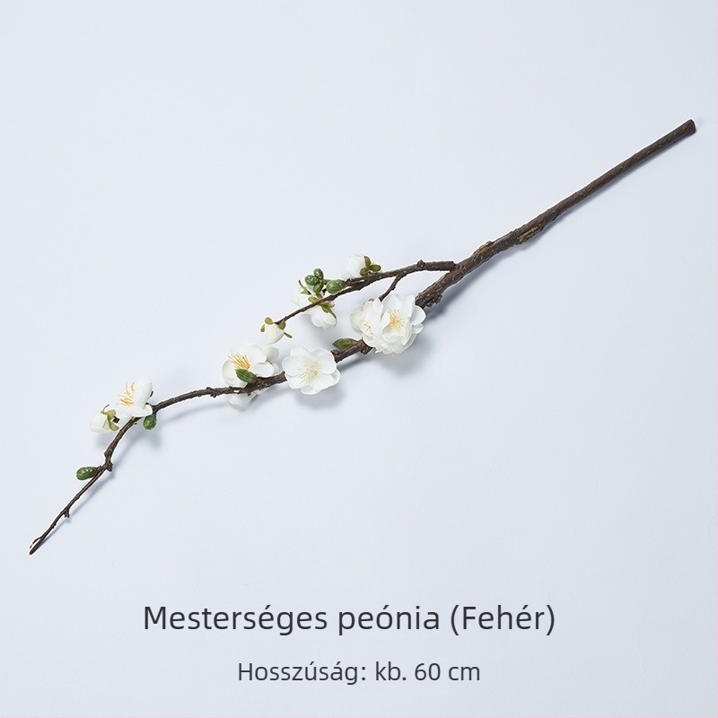 Mesterséges szilva virágok – kínai stílusú fotókellékek ételfotózáshoz, készlet, vintage hátter