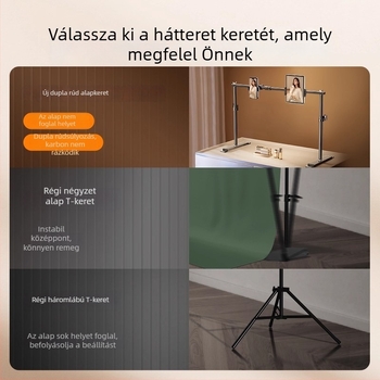 Asztali fotózás hátteretartó állvány, teljesen kihúzható gantry, termék- és ékszerfotózáshoz