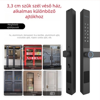 Kültéri vízálló okos zár ujjlenyomat és jelszóval – A2 modell, 100 tárolt ujjlenyomat, >2000 nyitás, beolvasás <0,5 s, -25°C-tól 70°C-ig, 93% páratartalom