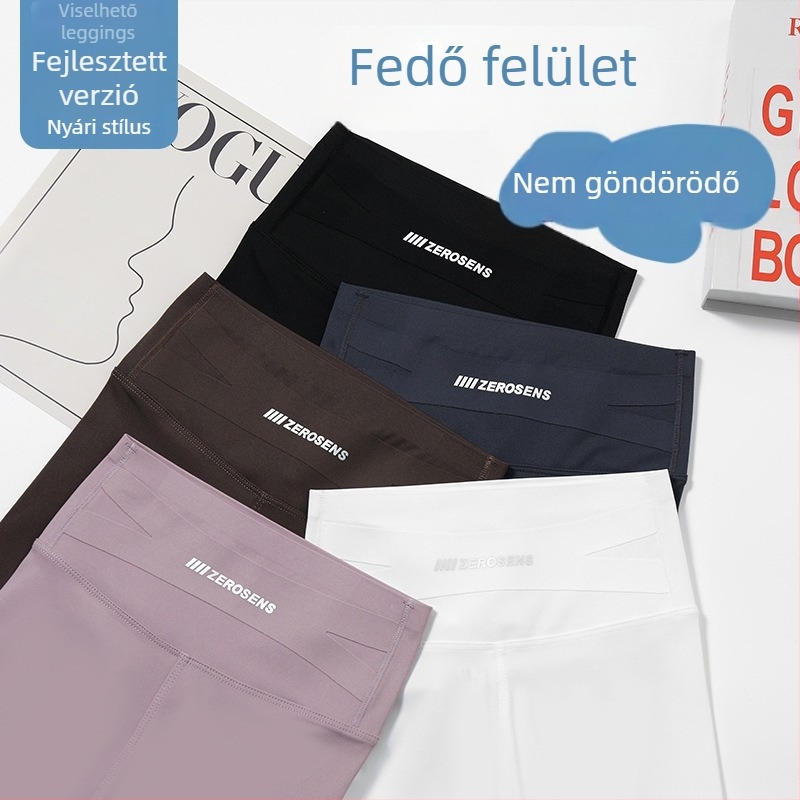 Gyerekeknek készült magas derekú fleece-bélelt jóga leggings őszi-téli szezonra, nylon keverék anyag