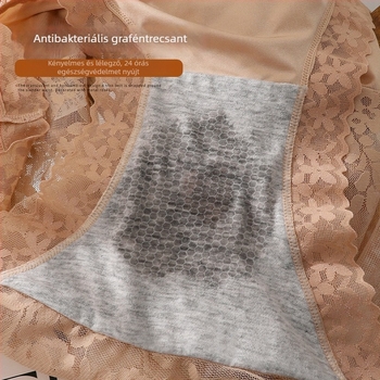 Női alsónemű nylon anyagból, pamut betéttel, középső derékvonal, légáteresztő, gyorsan száradó