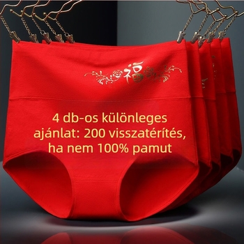 Magas derekú pamut bugyi aranyozott nyomással és koi mintával a csillagjegy évére