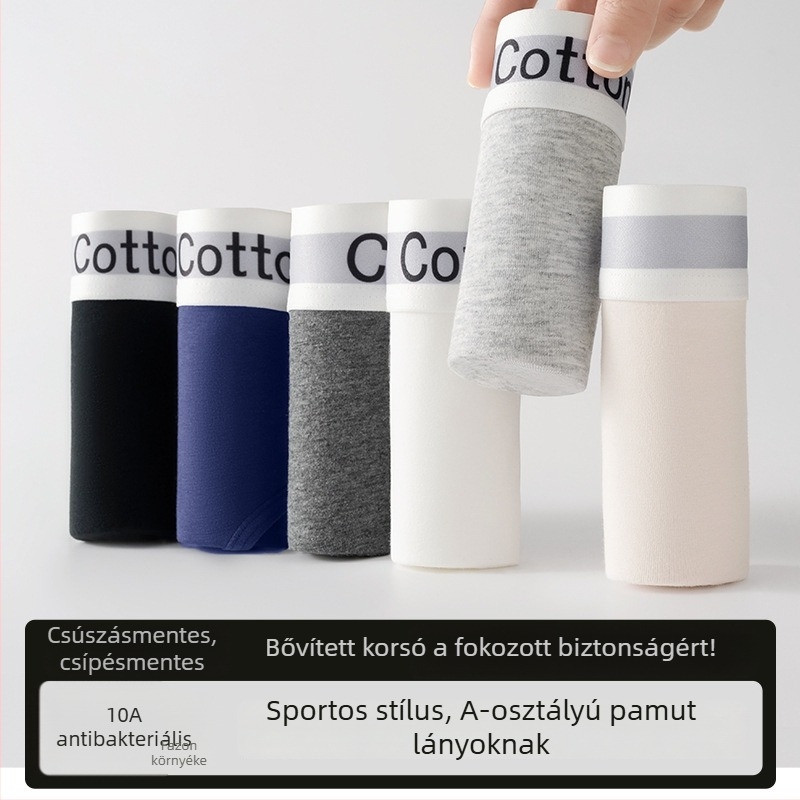 Női sport alsónemű, kényelmes és lélegző pamutból, antibakteriális ágyék rész, középmagas derék, varrat nélküli