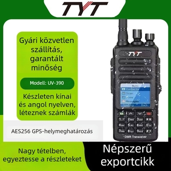 MD-UV390 Walkie-Talkie Type-C gyors töltéssel, AES-256 titkosítás, frekvenciasávok 136–174/400–480MHz, kimeneti teljesítmény 5–10W