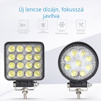 Autó LED munkalámpa – Off-Road, 27W, 9-80V, 6500K, 30000h