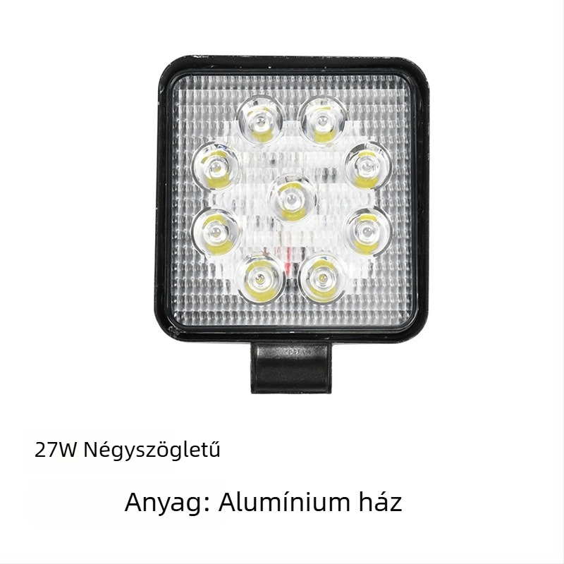 Autó LED munkalámpa – Off-Road, 27W, 9-80V, 6500K, 30000h