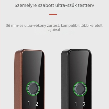 Vízálló ujjlenyomat-zár alumínium tolóajtókhoz, keskeny él, látónyílás