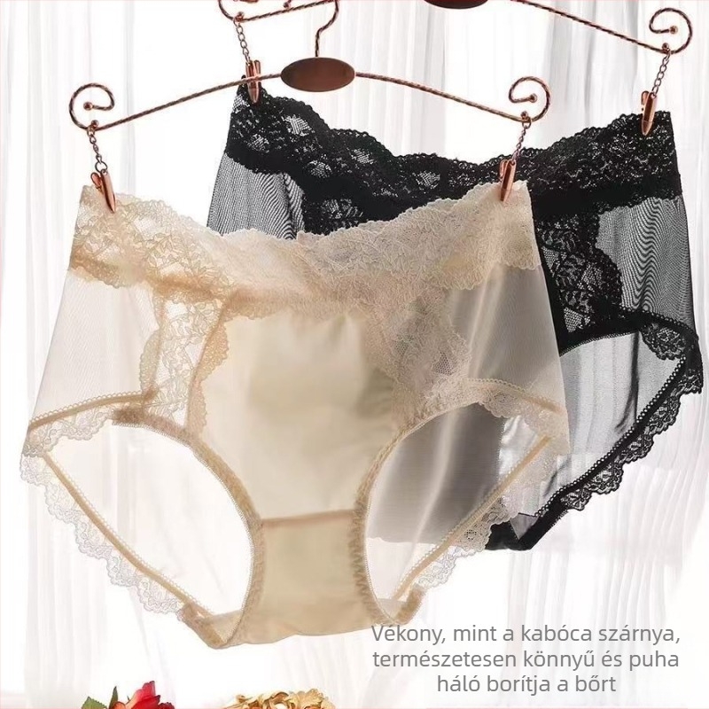 Amerikai stílusú női fehérnemű szatén csipkés dizájn Mulberry selyemrésszel, lélegző, középső derék, haskontroll és faremelés