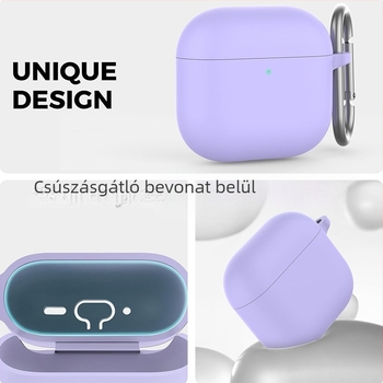 AirPods 4 szilikon védőtok tisztító tollal