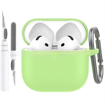 AirPods 4 szilikon védőtok tisztító tollal