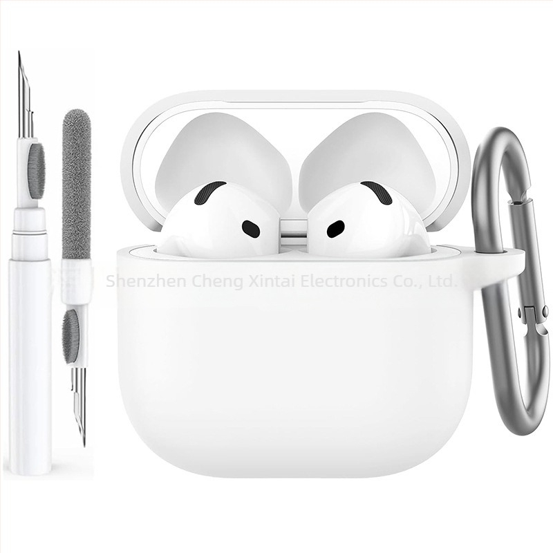 AirPods 4 szilikon védőtok tisztító tollal