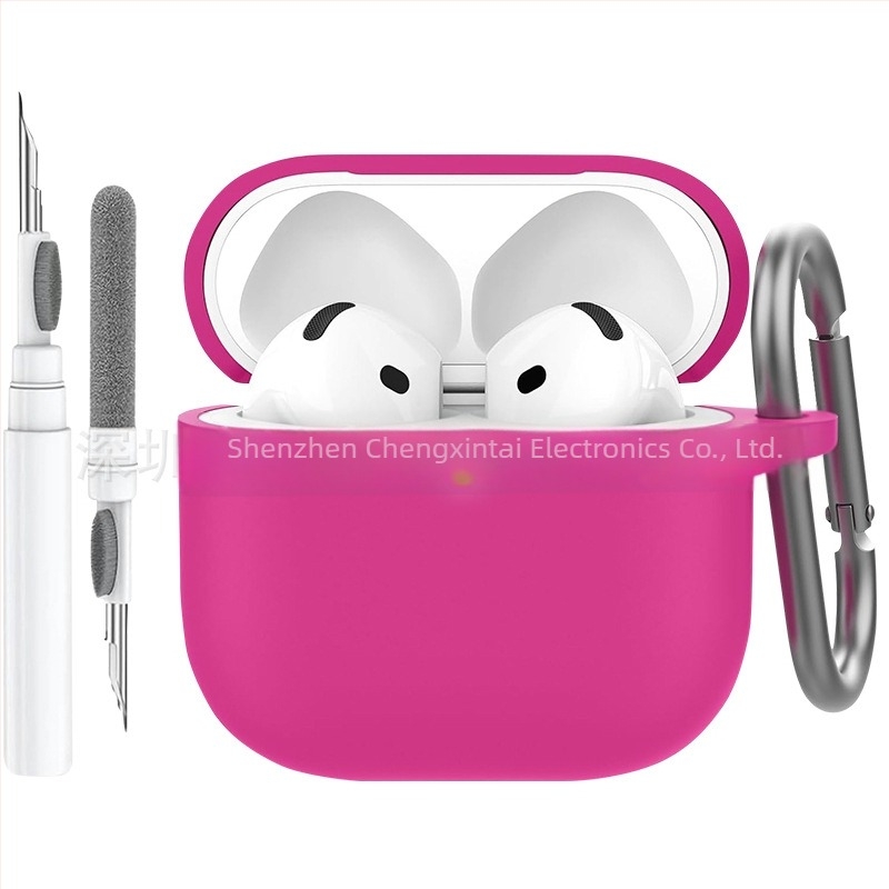 AirPods 4 szilikon védőtok tisztító tollal