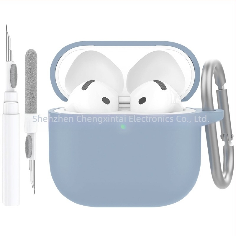 AirPods 4 szilikon védőtok tisztító tollal
