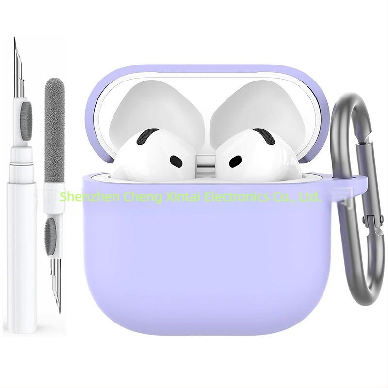 AirPods 4 szilikon védőtok tisztító tollal