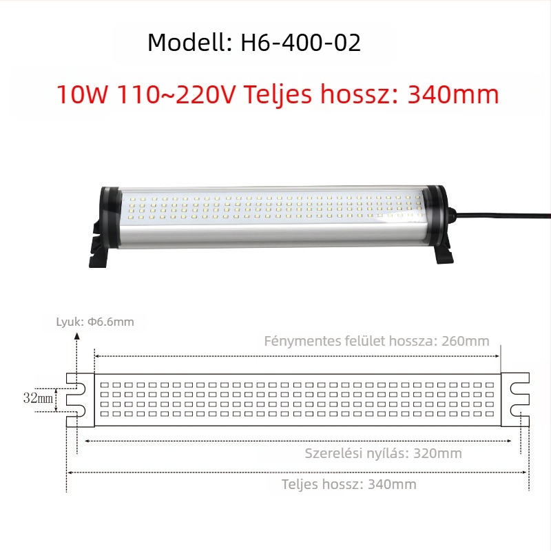 LED vízálló CNC eszterga munka világítás, 220V, robbanásbiztos