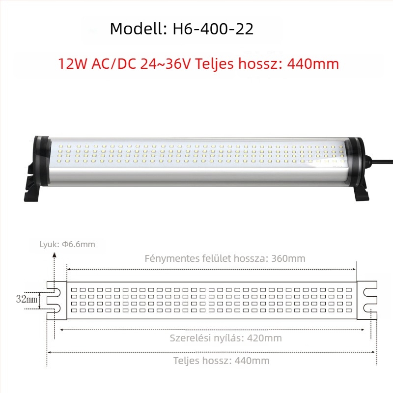LED vízálló CNC eszterga munka világítás, 220V, robbanásbiztos