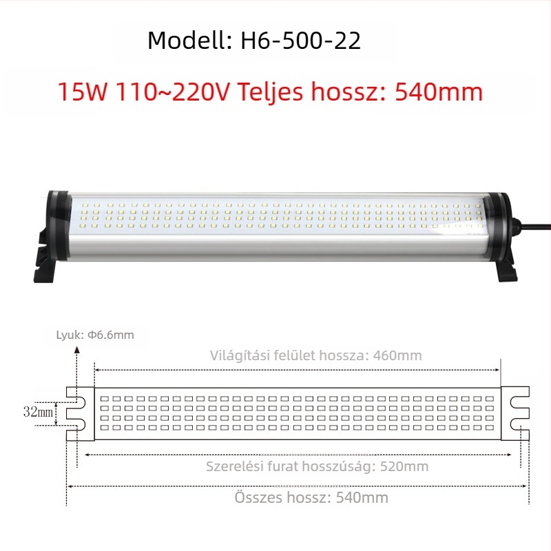 LED vízálló CNC eszterga munka világítás, 220V, robbanásbiztos