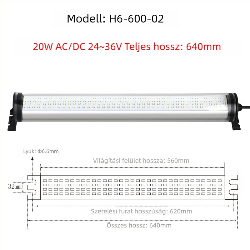 LED vízálló CNC eszterga munka világítás, 220V, robbanásbiztos