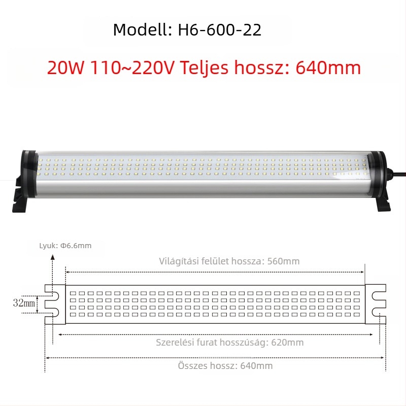 LED vízálló CNC eszterga munka világítás, 220V, robbanásbiztos
