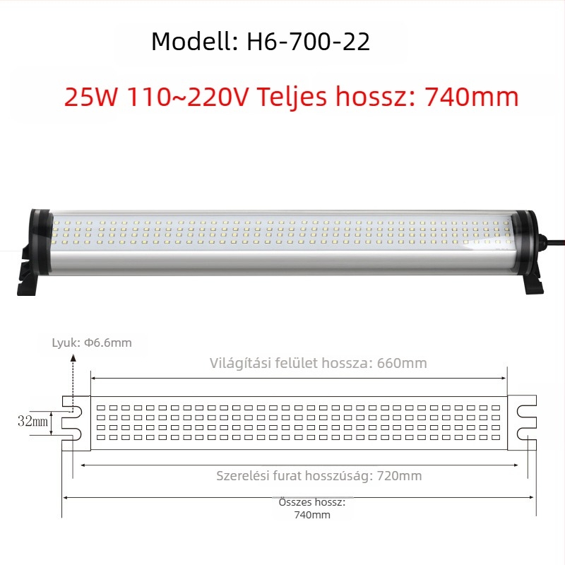 LED vízálló CNC eszterga munka világítás, 220V, robbanásbiztos