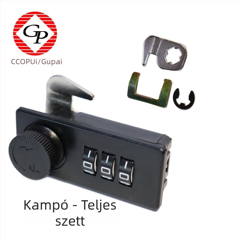 Mechanikus jelszavas zár irodai szekrényhez, ABS, modell 5005, irodai használatra, 2 mm-es zárókar vastagság, modern minimalist stílus