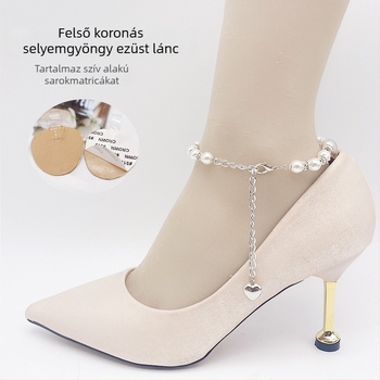 Gyöngyös magassarkú cipőfűző, csúszásbiztos, telepítés nélkül, állítható hosszúság, minden szezonhoz