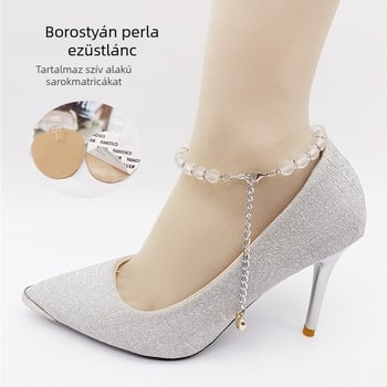 Gyöngyös magassarkú cipőfűző, csúszásbiztos, telepítés nélkül, állítható hosszúság, minden szezonhoz