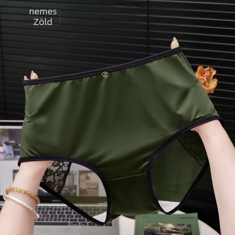 Női fehérnemű satin csipke hálós, lélegző, középmagas derék, egyszínű mintázat, fő anyag: nylon, szeméremrésznél belső: viszkóz