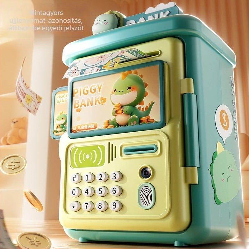 Shangyu gyerekeknek szóló automata szenzoros, ujjlenyomat- és jelszavas persely; műanyagból, testreszabható, injekciós öntésű, importált