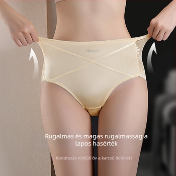 Női csipkés bugyik virágos mintával, középmagasságú derékkal, légáteresztő nylon csipével és pamut belsővel
