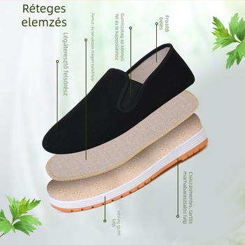Textilcipő kerek orrú, textil talpbetét, PVC-gumi talp, lélegző
