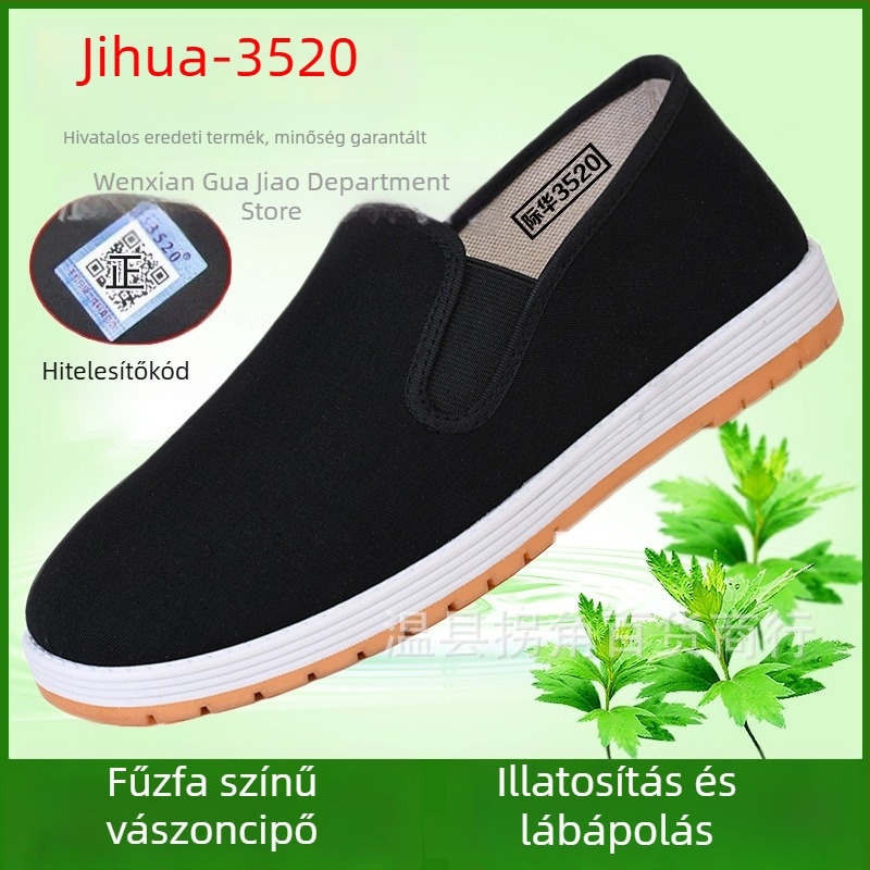 Textilcipő kerek orrú, textil talpbetét, PVC-gumi talp, lélegző