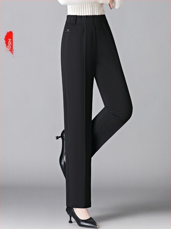 Datang Furong Női báránygyapjú fleece téli nadrág, laza szabású, hosszú egyenes szárú, vastag és meleg anyag: viszkóz 50–70%, poliészter 30–50%, spandex 2,4%