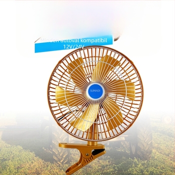 Autóba szerelhető ventilátor forgó fejjel, 12V/24V, 25–80W, műanyag
