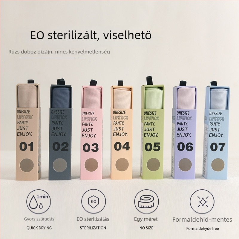 Női jégselyem, ultra vékony, varrás nélküli, antibakteriális, lélegző, középmagas derekú alsónemű, nyárra