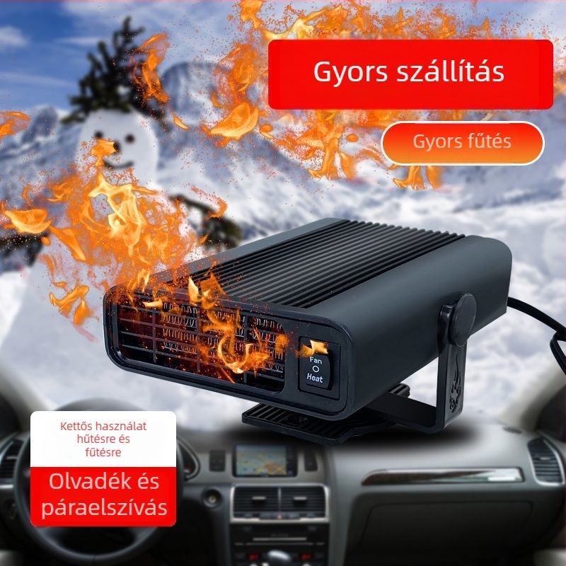 Autómelegítő 12V/24V, ABS, négyzet alakú modell, 150W, a jegesedés és párásodás elleni védelem, gyártás testreszabása
