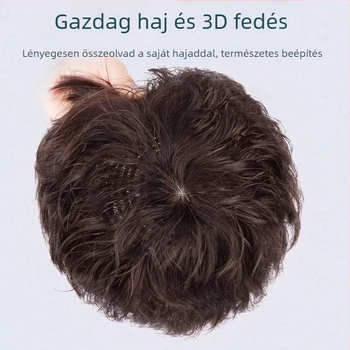 Női hajtopper, rövid göndör stílus, volumentartó darab, magas hőálló rostból, mechanizmusos rögzítés