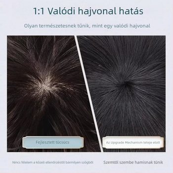 Női hajtopper, rövid göndör stílus, volumentartó darab, magas hőálló rostból, mechanizmusos rögzítés