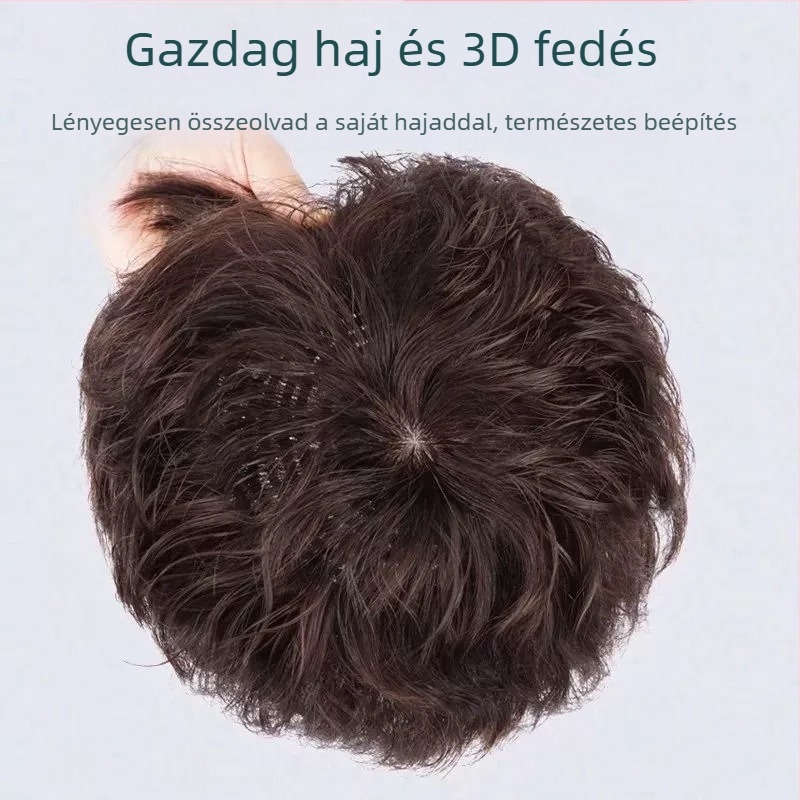Női hajtopper, rövid göndör stílus, volumentartó darab, magas hőálló rostból, mechanizmusos rögzítés