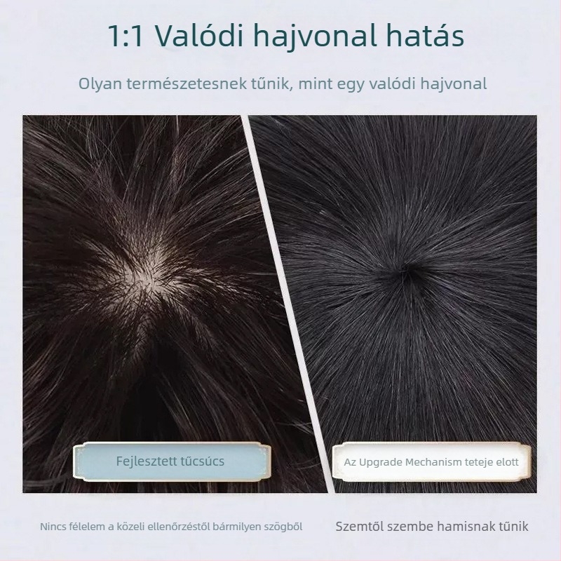 Női hajtopper, rövid göndör stílus, volumentartó darab, magas hőálló rostból, mechanizmusos rögzítés