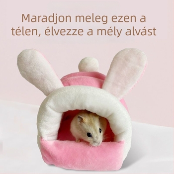 Hamsterfészek poliészterből, meleg pamut belsővel, téli használatra