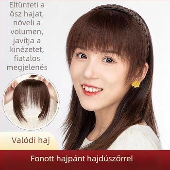 Frufroszos paróka - copf fejkendővel - magas hőmérsékletű huzalból készült haj - arcformázó hatás - Henan eredet